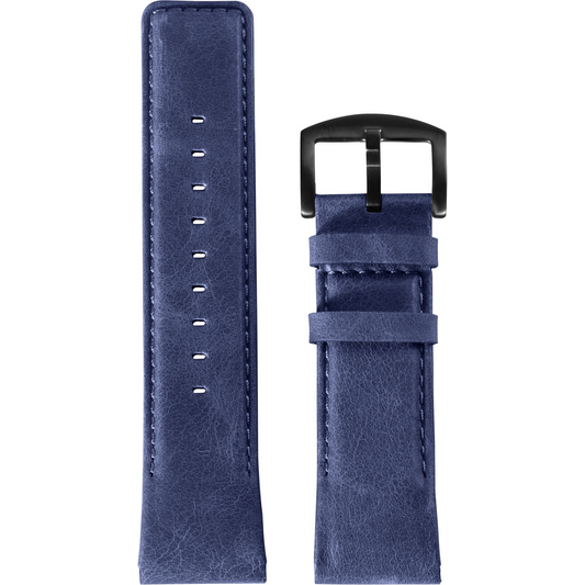 AlzaGuard Genuine Leather Band Garmin QuickFit 22mm készülékhez - kék (AGD-QF22-GL001L)-0