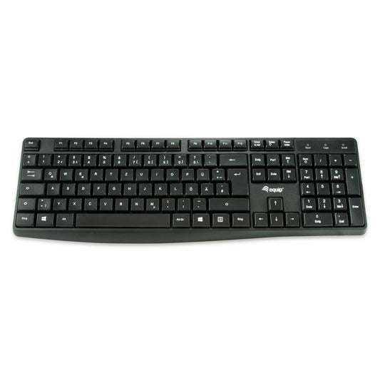 Keyboard Equip 245211 Black Spanish Qwerty-0