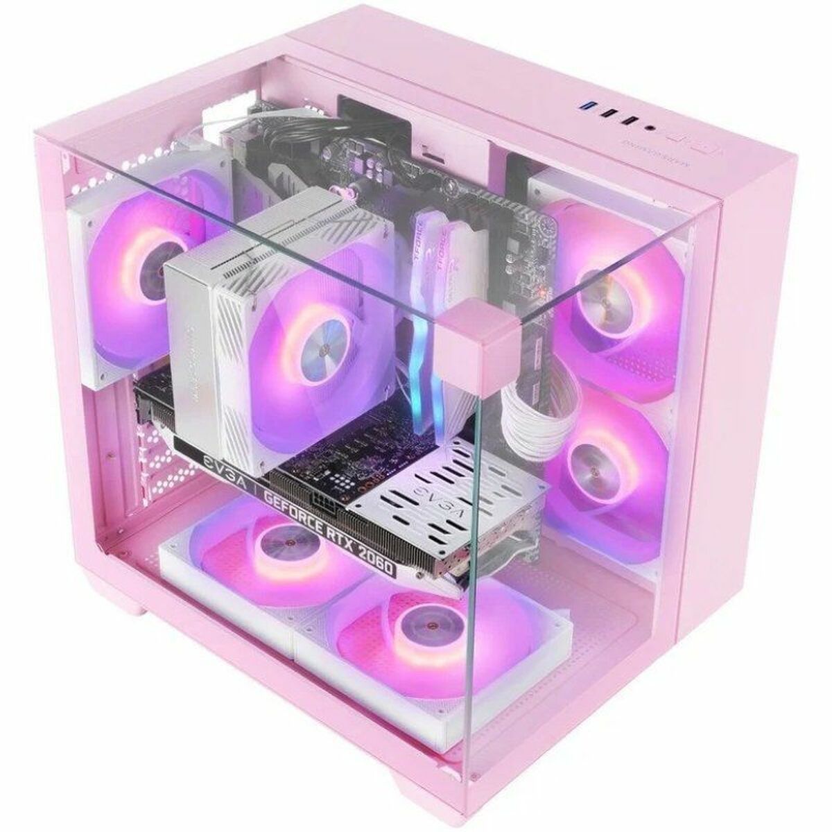 ATX Semi-tower Box Mars Gaming MCVISIONMP Pink-4