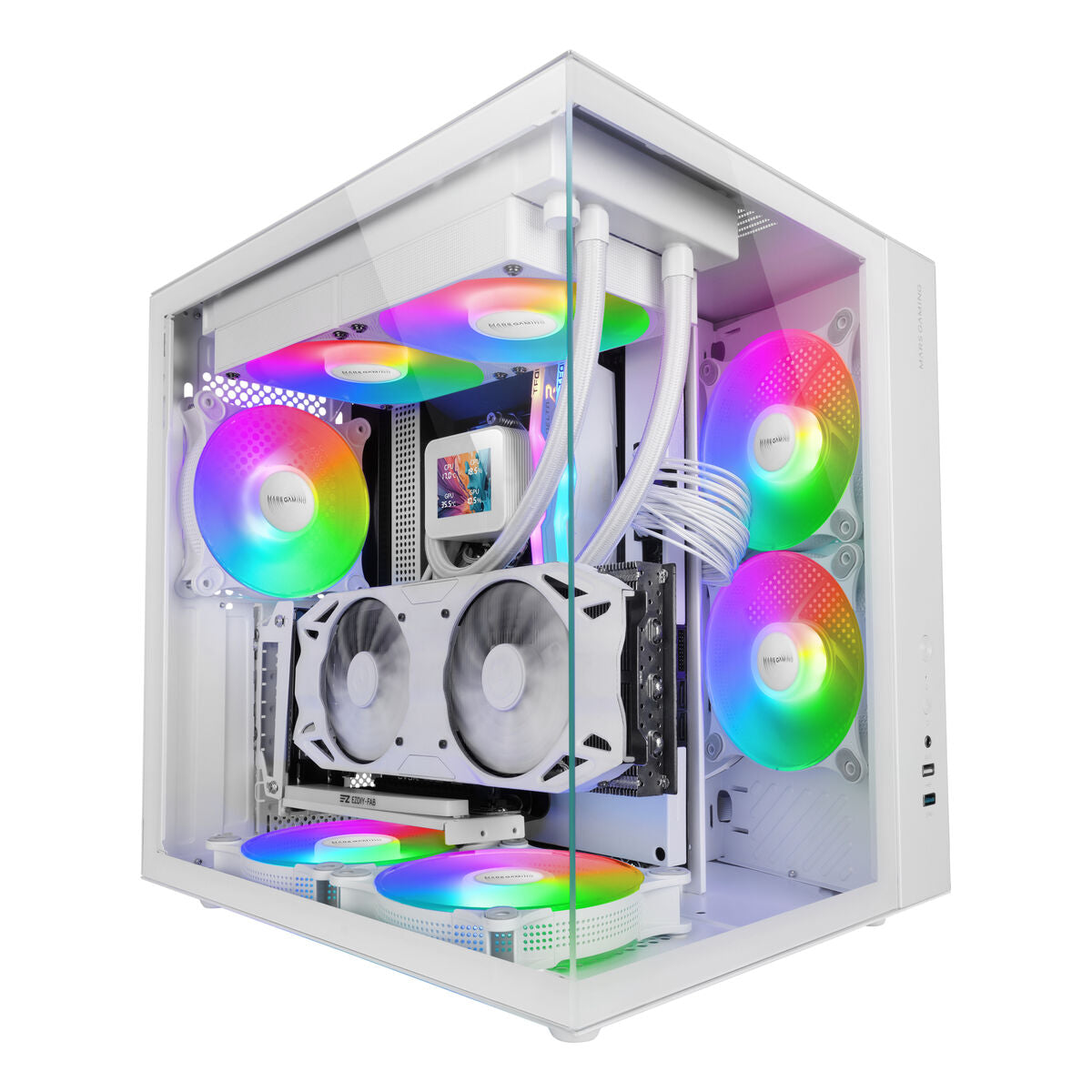 ATX Semi-tower Box Mars Gaming MCVONEW White-3