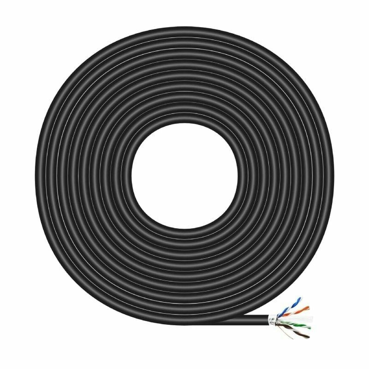 UTP Category 6 Rigid Network Cable Aisens AWG24 Black 100 m-2