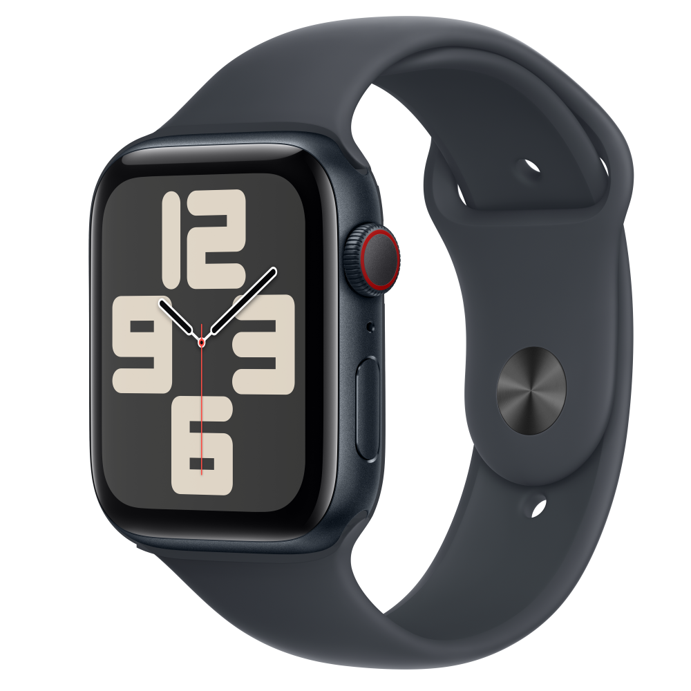 Apple Watch SE2 v3 Cellular 44mm fekete alutok, sportszíj M/L (APPLE-MXGM3QH)-0