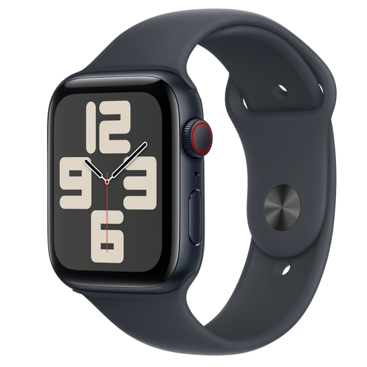 Apple Watch SE2 v3 Cellular 44mm fekete alutok, sportszíj M/L (APPLE-MXGM3QH)-0
